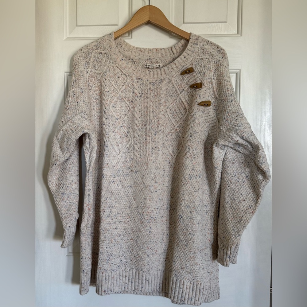 Ruff Hewn wooden-button pullover sweater